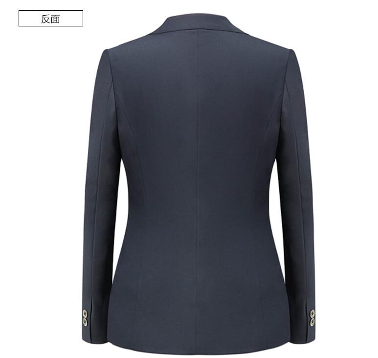 物業(yè)行政兩粒扣女士工服背面照